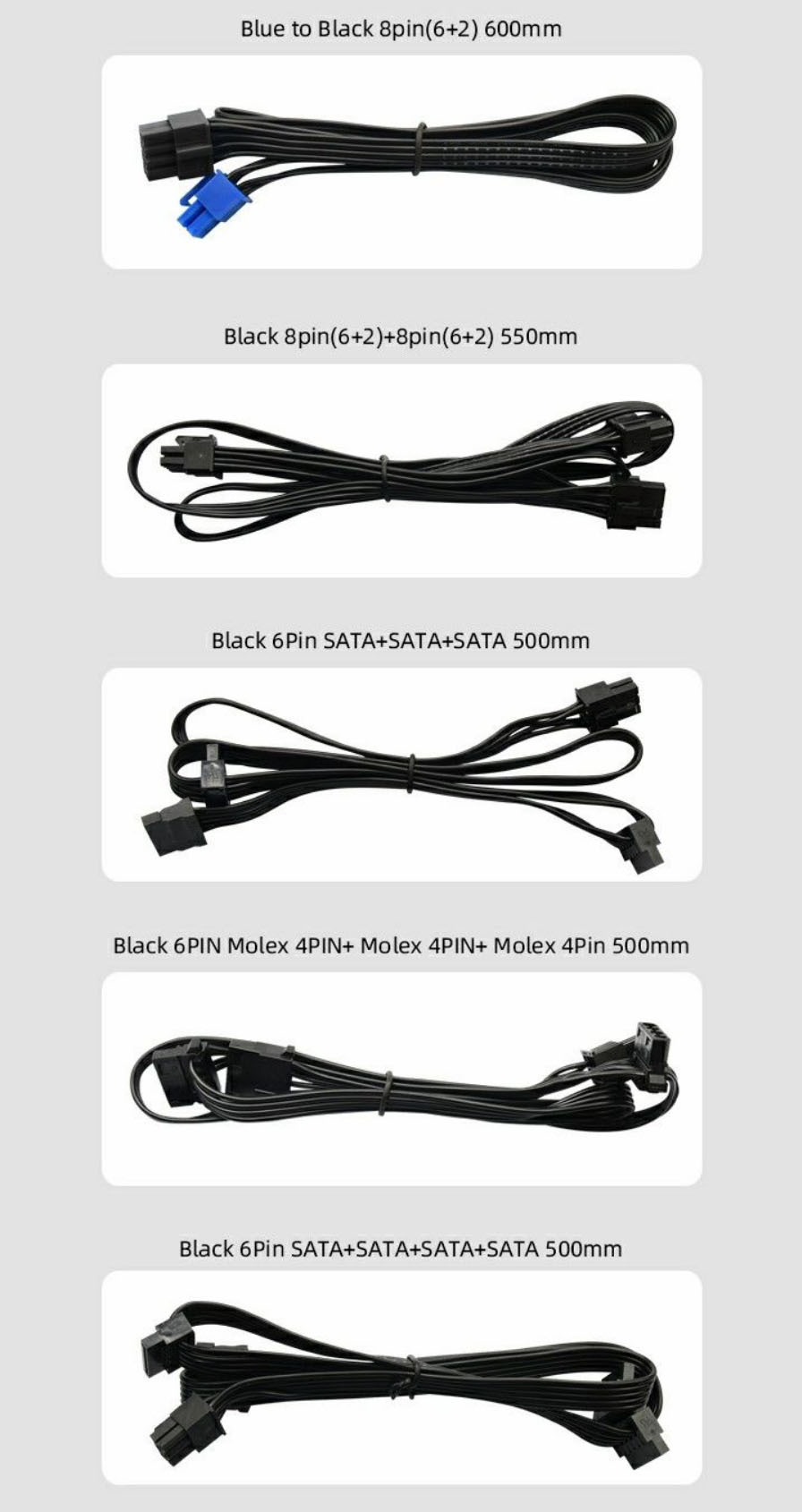 کابل های ماژولار پاور کامپیوتر GameMax GM-1050